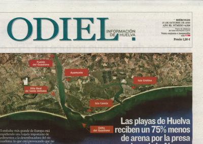La presa de Alqueva reduce un 75% el aporte de arena a la Costa de Huelva