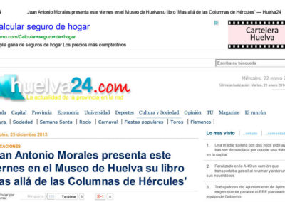 Juan Antonio Morales presenta este viernes en el Museo de Huelva…