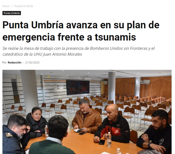Punta Umbría avanza en su plan de emergencia frente a tsunamis